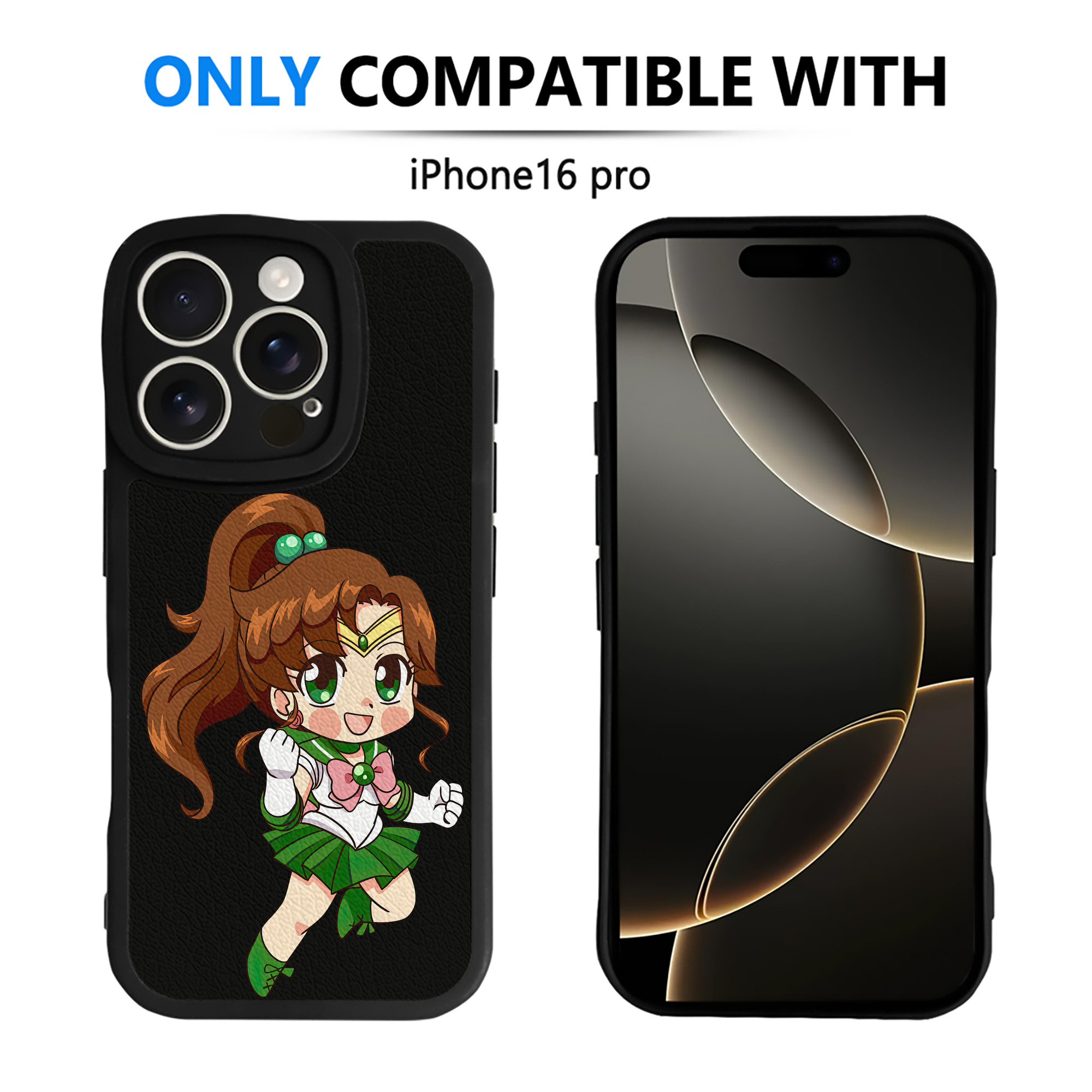 （画像用） 美少女戦士セーラームーン 木野 まこと きの まこと Sailor Moon Kino Makoto （セーラージュピター；Sailor Jupiter） 【iPhone 16シリーズ対応】シリコンスマホケース（レザー調） 材質：シリコン